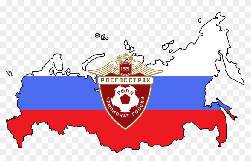 After A Long Winter Break, Russian Football Is About - Russia Map With Flag Transparent Clipart