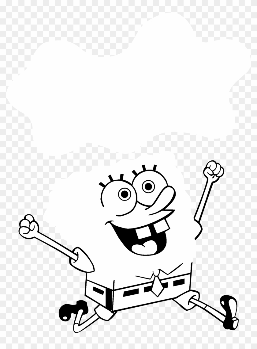 Jpg Stock Spongebob Svg Black And White - Spongebob Squarepants Clipart #1077264