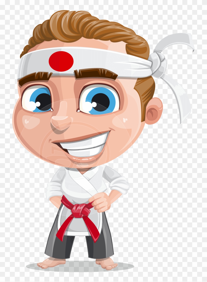 Combo The Little Karate Boy - Png Boy Transparent Taekwondo Cartoon Characters Clipart #1077472