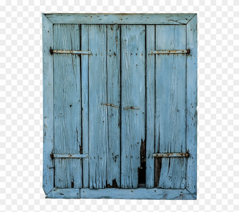 Window Old Blue Weathered Old Window Shutter - Home Door Clipart