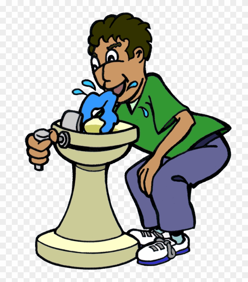 Drinking Water Fountain Clipart Jpg Library - Cartoon - Png Download #1079171