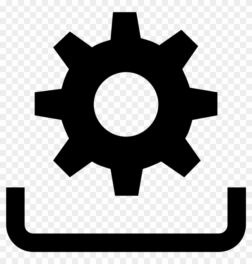 The Icon Is Of An Arrow Pointed Downward Toward A Bowl - Installing Icon Clipart