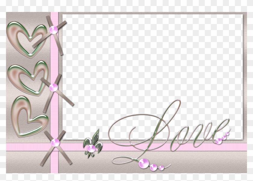 Transparent Pink Love Frame - Transparent Love Photo Frame Clipart