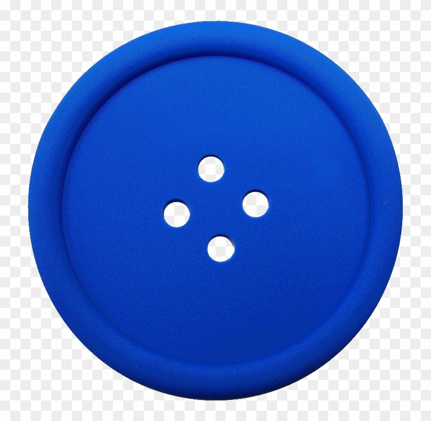 Blue Sewing Button With 4 Hole - Circle Clipart #1080625