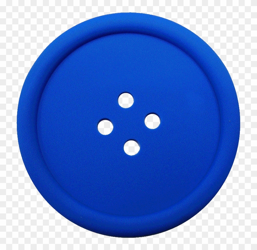 Blue Sewing Button With 4 Hole - Circle Clipart