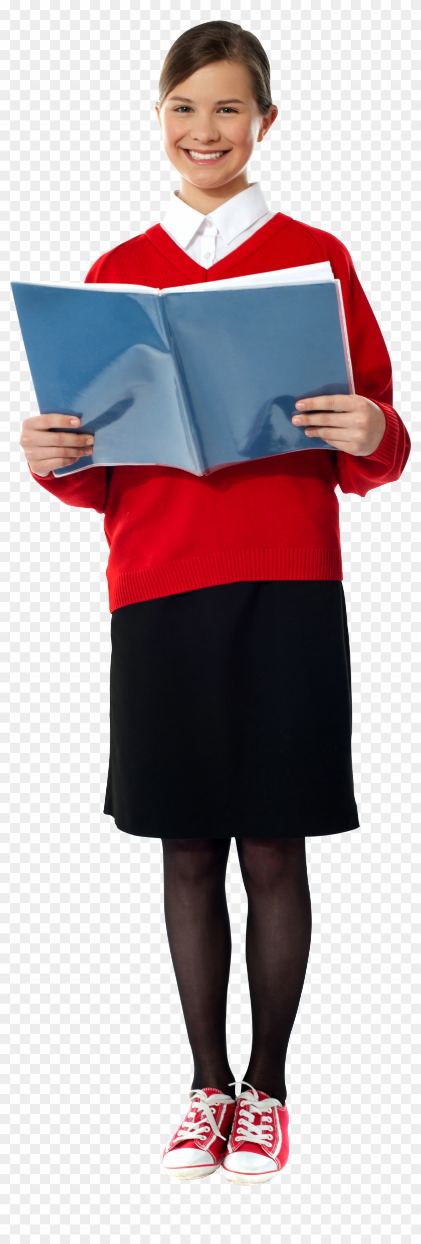 Young Girl Student Free Png Image - Student Reading Book Png Clipart