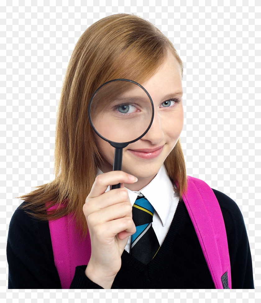 Woman Student Png Image - Woman Magnifying Glass Png Clipart #1080792