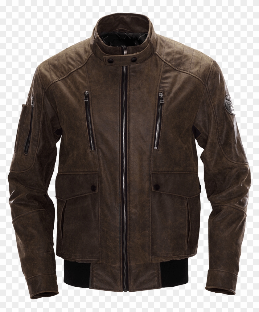 Img Leather Jacket Men Brun Face - Leather Jacket Clipart