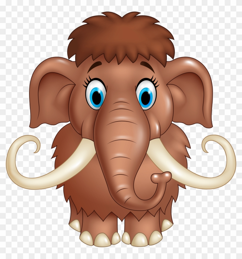 Cute Mammoth Cartoon Png Clipart Image - Mammoth Clip Art Transparent Png #1081104