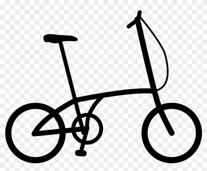 Bmx Drawing Icon - Collapsible Bicycle Clipart - Png Download #1081875