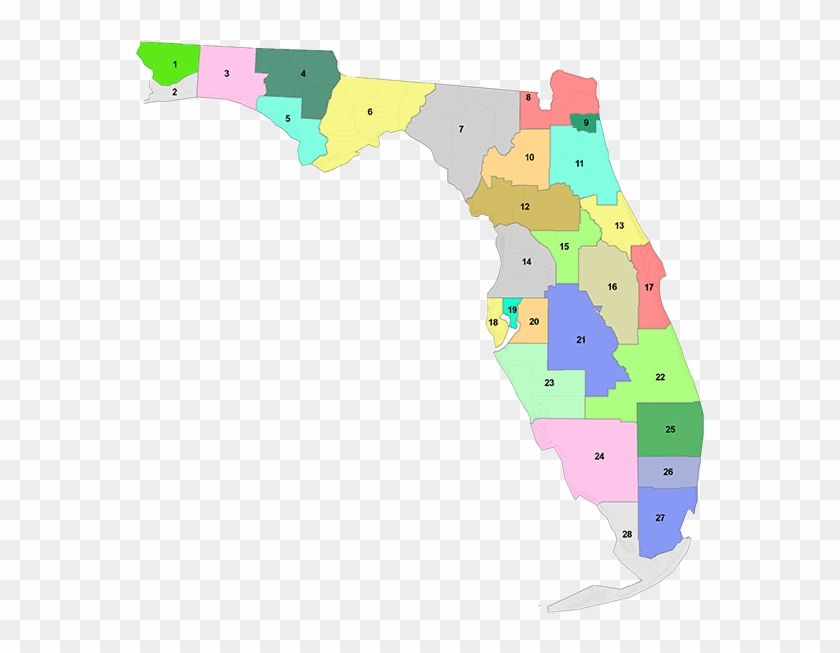 2014 Zone Map Of The Grand Lodge Of Florida - Florida District Map Clipart #1082386