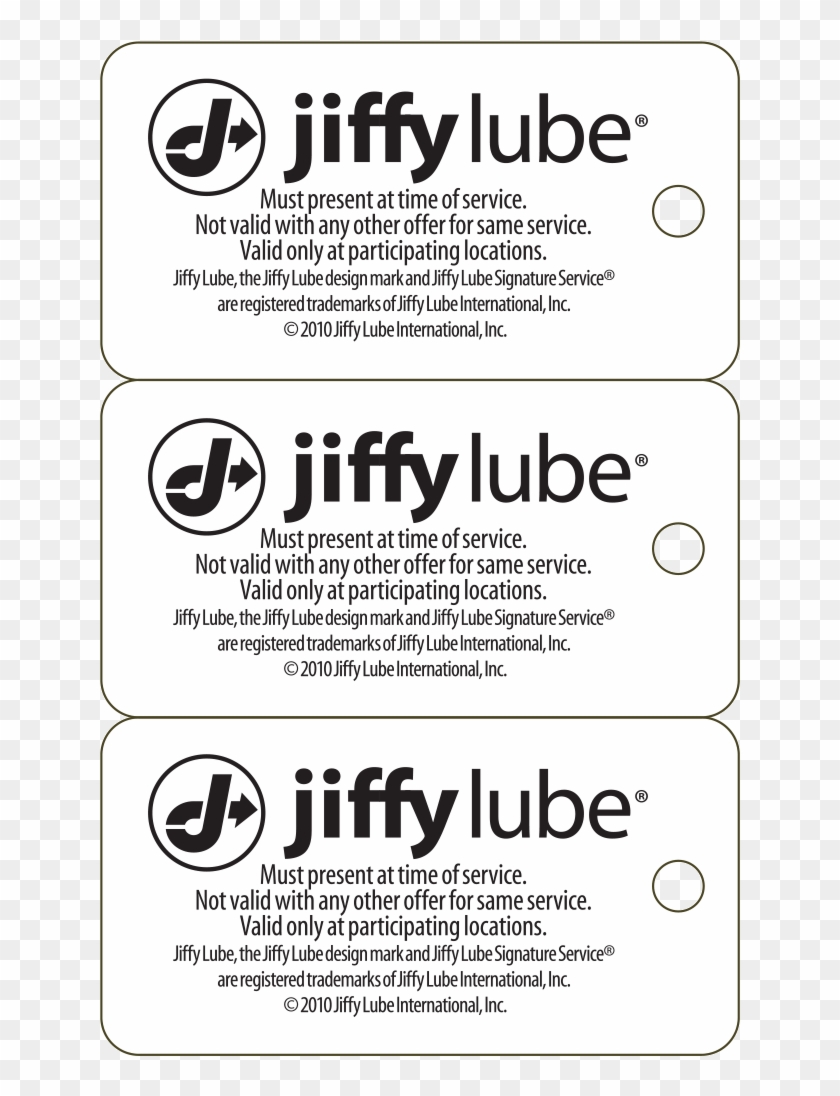 Key Tags, 3-up Packs - Jiffy Lube Coupons Clipart #1082638