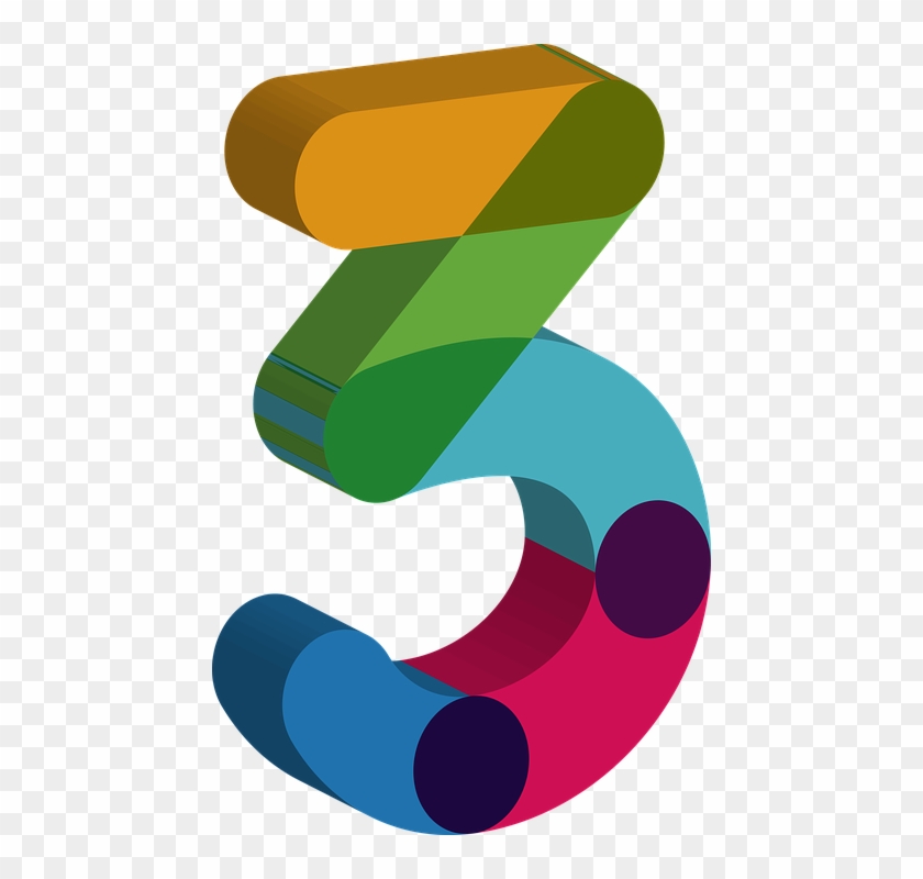 Number, Three, 3, Numerical, Alphabet, Numeric, Digit - Number Three Clipart