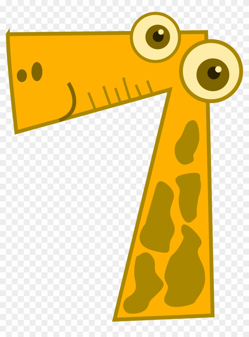 Big Image - Animal Number 7 Clipart - Png Download