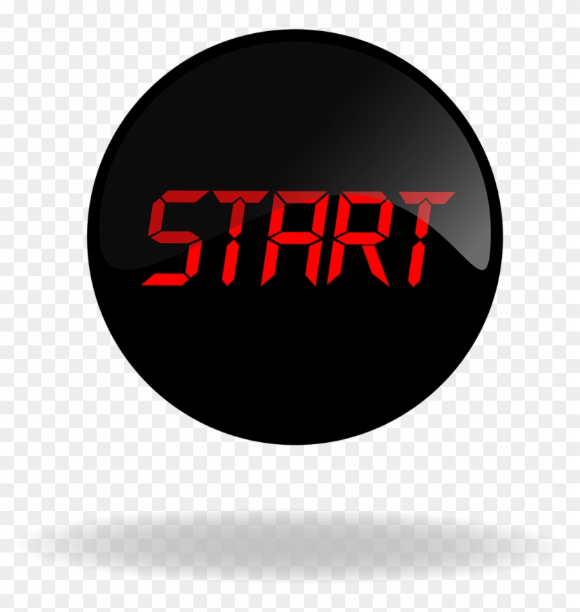 Start Button Png - Circle Clipart #1083285