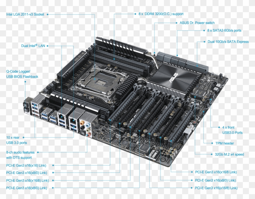 X99 E Ws Motherboards Asus United Kingdomasus Power - Asus X99 E Ws Clipart #1083412