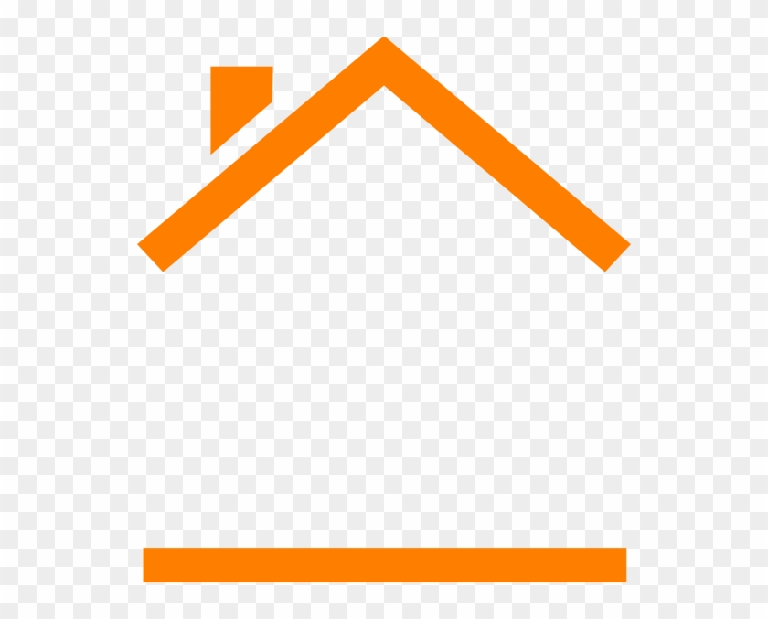 Orange House Cliparts - Green House Outline Clipart - Png Download