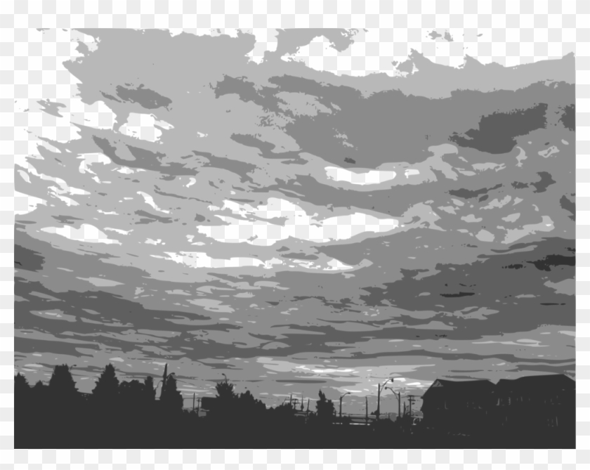 Cloud Sky Rain Overcast Storm - Clouds Clipart - Png Download