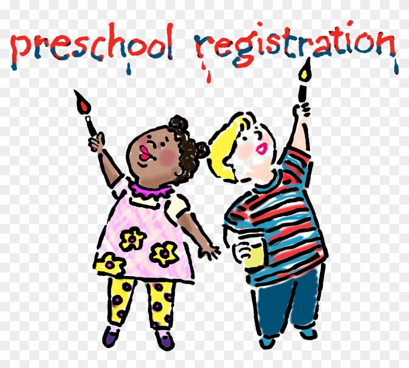 Picture Black And White Library Preschool Registration - Registration Preschool Clipart #1084880