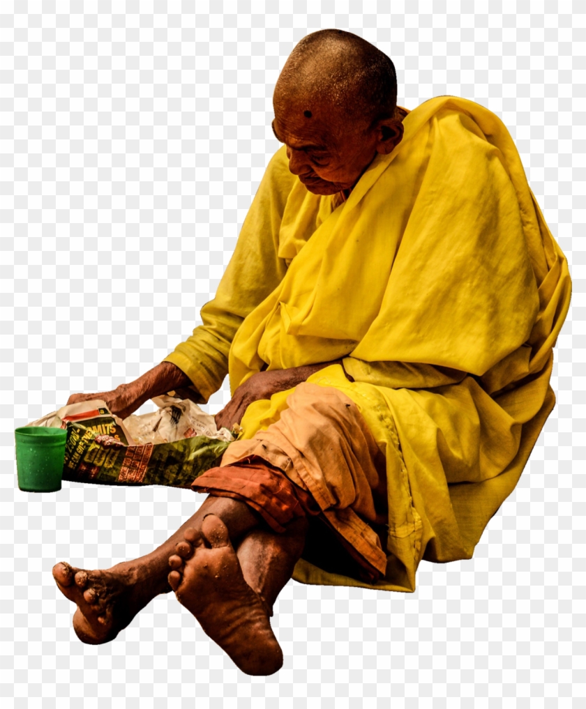 Homeless Sage Street Food Urban Neglect Old Man Woman Clipart #1085274