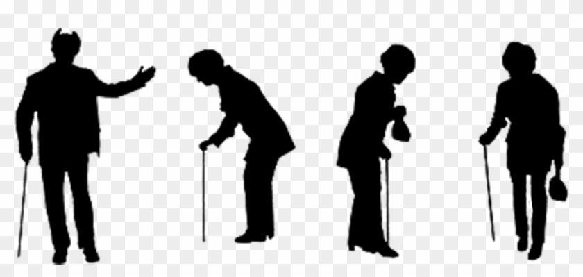 Silhouette Old Age Illustration - Png Old Man Shadow Clipart
