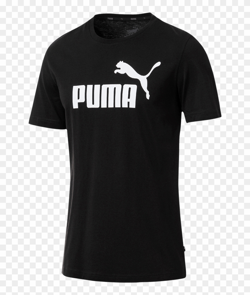 Ess Logo Tee Herre T-shirt Fra Puma - Black T Shirt Invisible Clipart #1085576