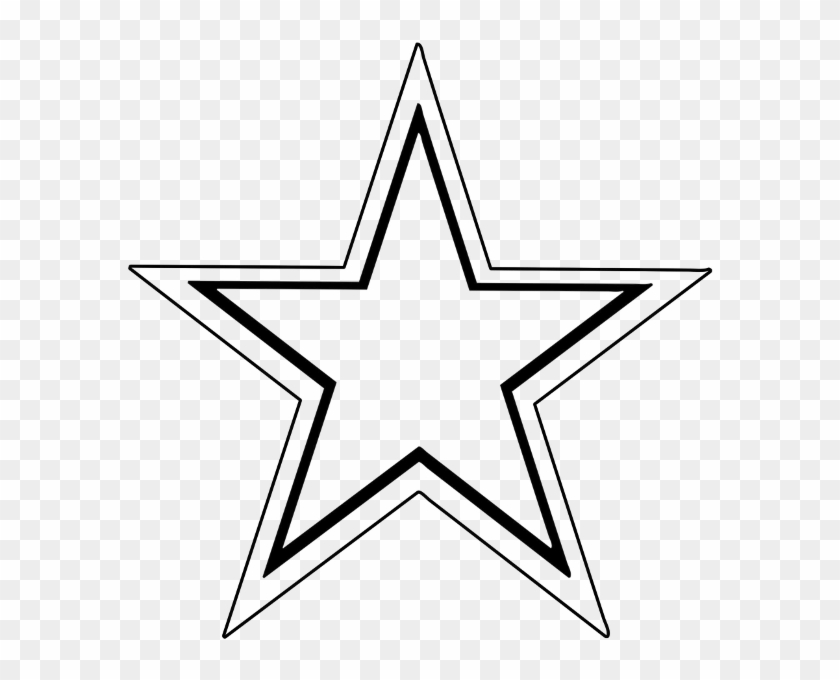 More Free Black And White Dallas Cowboys Png Images - Clip Art Star Outline Transparent Png