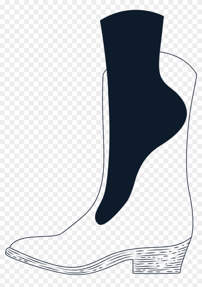 Foot Going In - Rain Boot Clipart