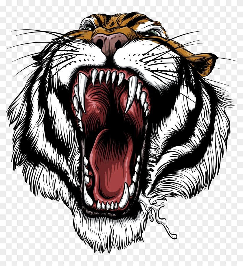 Siberian Tiger Roar Lion - Roaring Tiger Clipart
