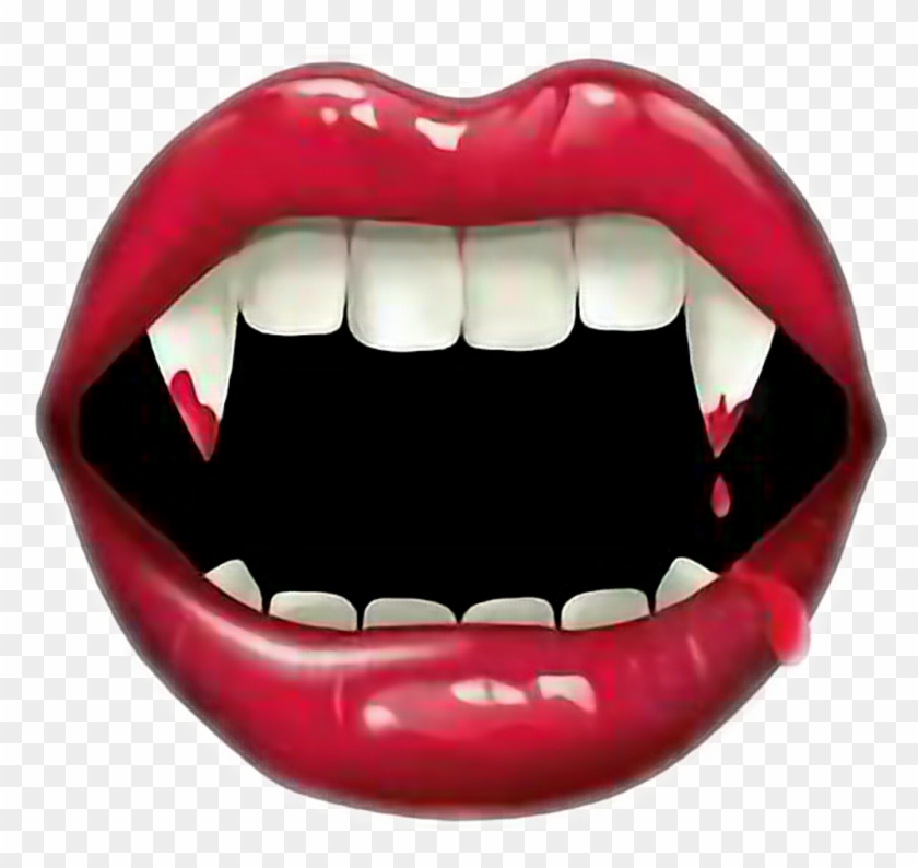 Redlips Sticker - Sexy Vampire Mouth Png Clipart #1086260