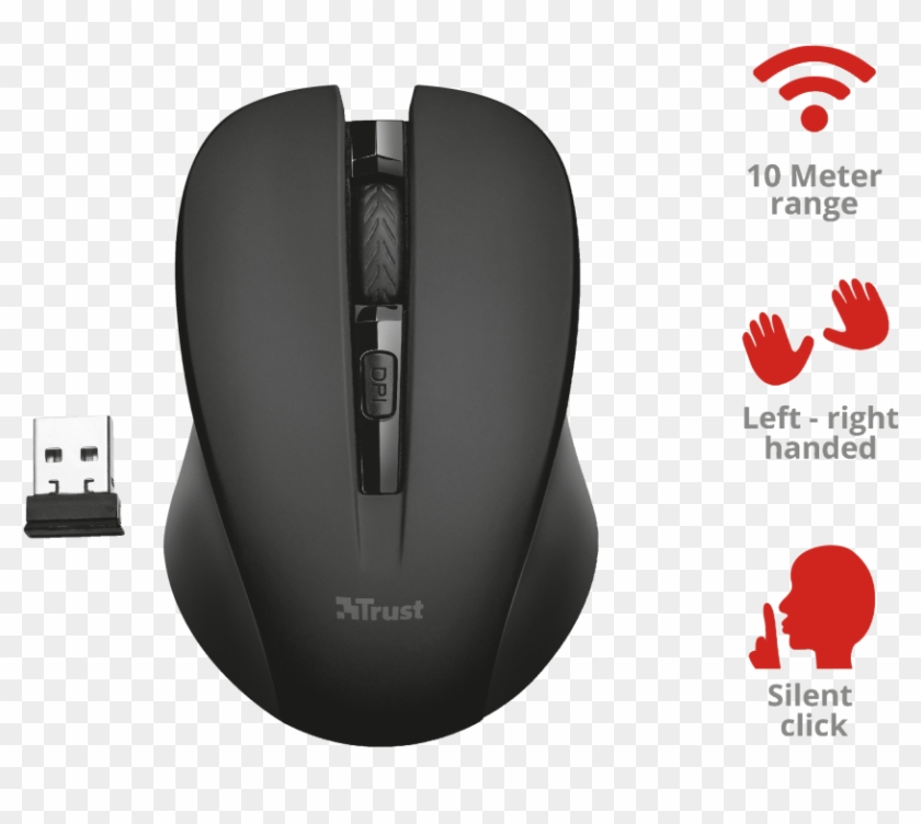 Mydo Silent Click Wireless Mouse - Mouse Clipart #1087210