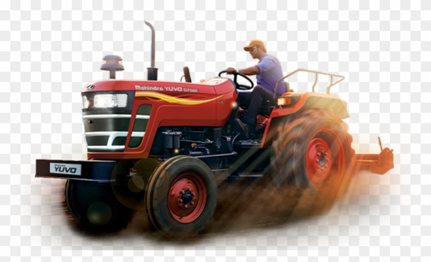 Mahindra Tracto - - Farmer On Tractor Png Clipart #1087367