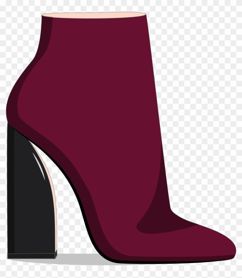 Heels Drawing Ankle Boot - Basic Pump Clipart #1087368