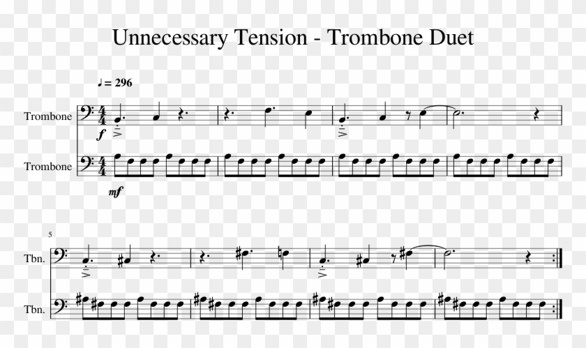 Trombone Duet Sheet Music For Trombone Download Free - Piano Notes Clipart