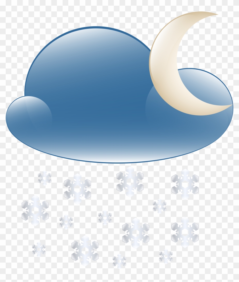 Snowy Cloud Night Weather Icon Png Clip Art Transparent Png #1087704