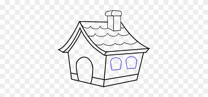 Barn Clipart Easy Draw - Line Drawing Hut - Png Download