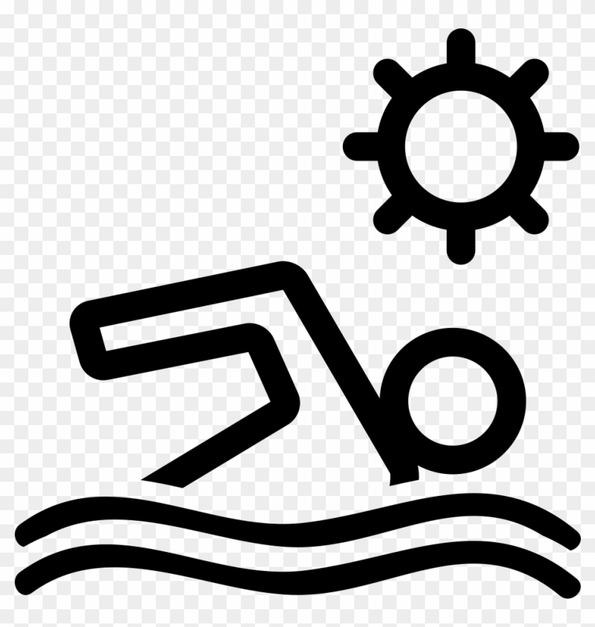 Swimmer In Water Waves Under The Sun Comments - Sea Icon Png Clipart