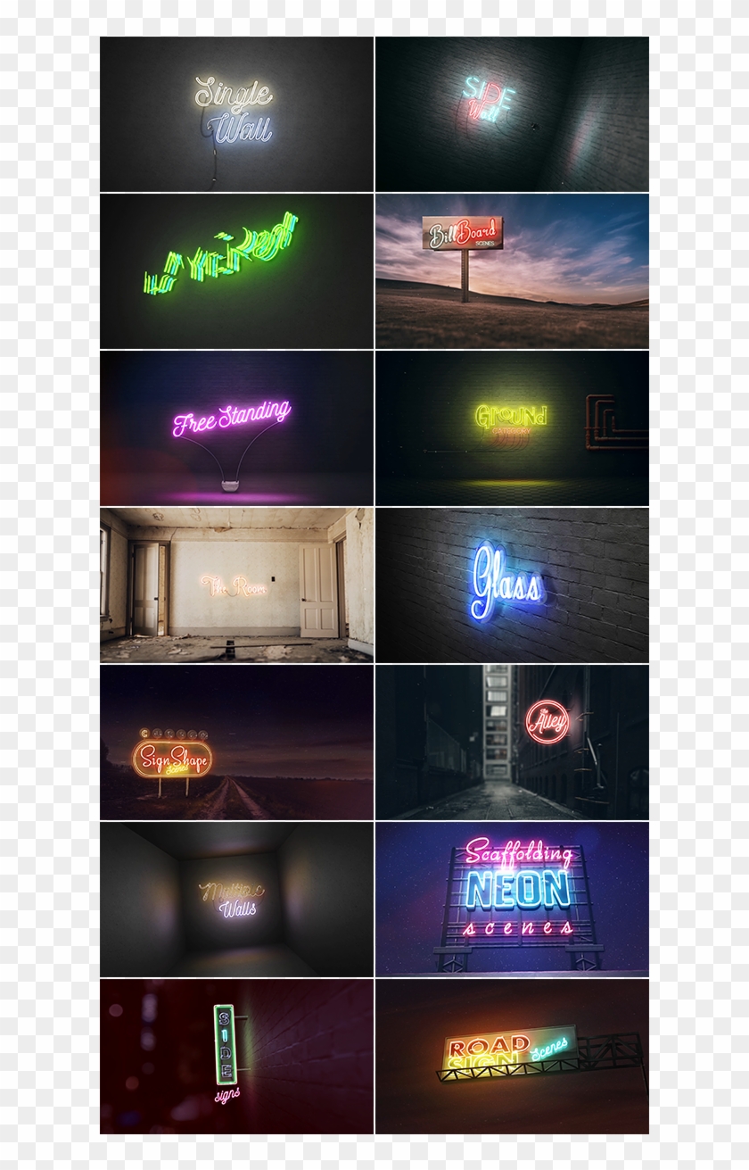 Ultimate Toolkit Sign Mockup - Ultimate Neon Toolkit Neon Sign Mockup Kit Share Clipart