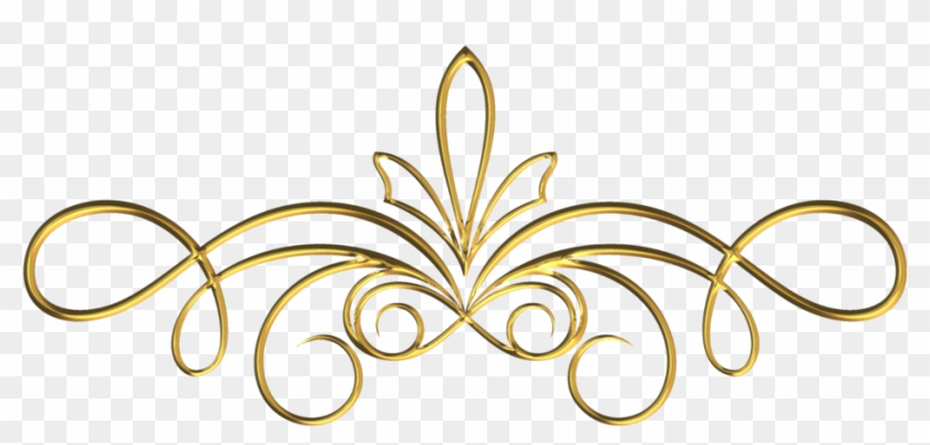 Free Snowflake Divider Clipart - Wedding Gold Scroll Clipart - Png Download #1088629