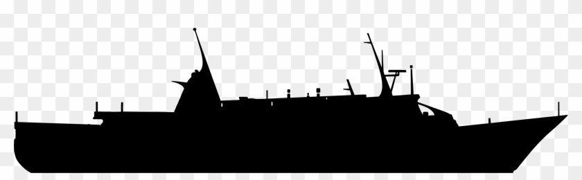 Big Image - Cruise Ship Silhouette Png Clipart #1089390