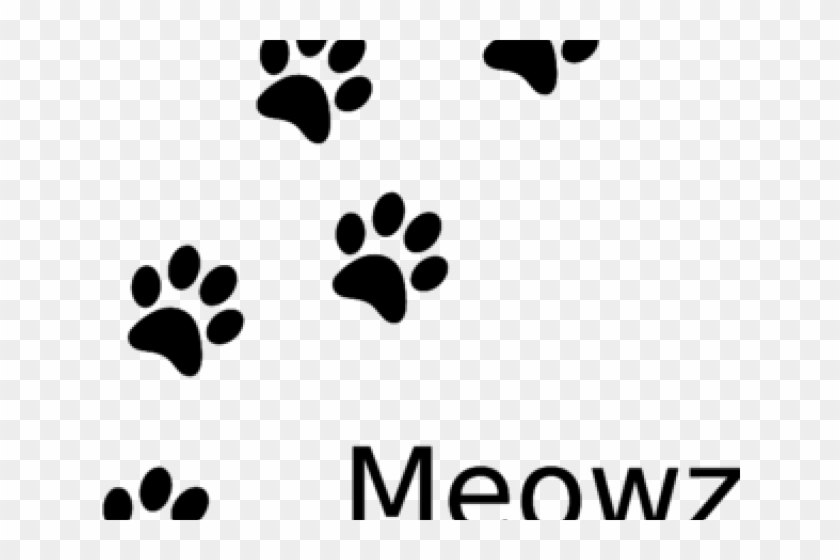 Cat Footprints Clipart - Cat Paw Print - Png Download