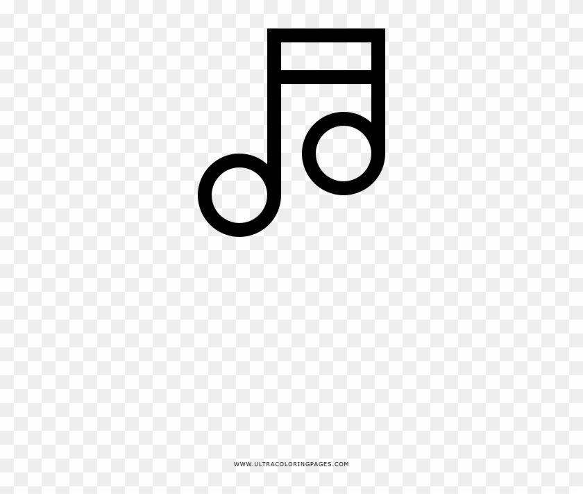 Nota-musical Página Para Colorear - Circle Clipart #1090671
