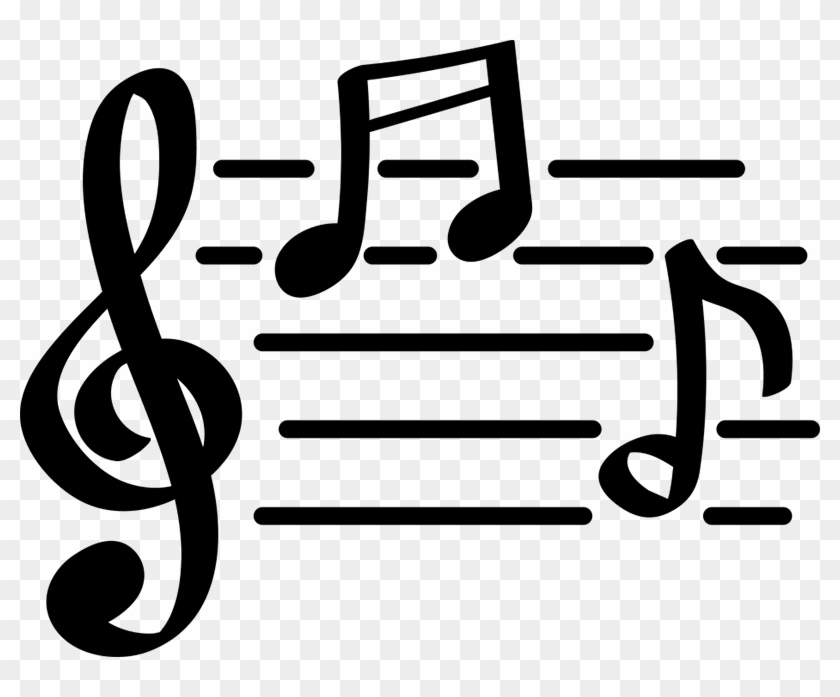 Vinilo Notas Musicales Para Portátil Clipart #1090705