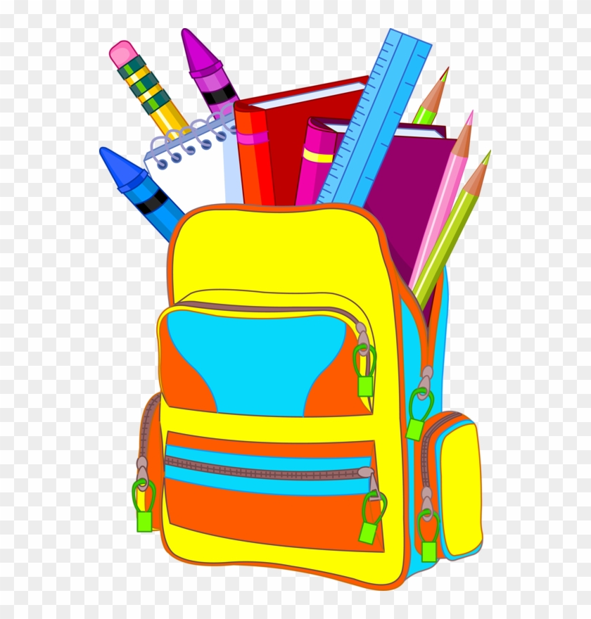 Crayon Clipart Transparent Background - School Bag Clipart - Png Download #1091025