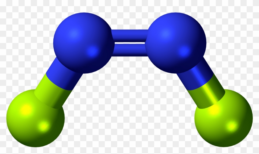 Dinitrogen Difluoride 3d Balls - Dumbbell Clipart #1091410