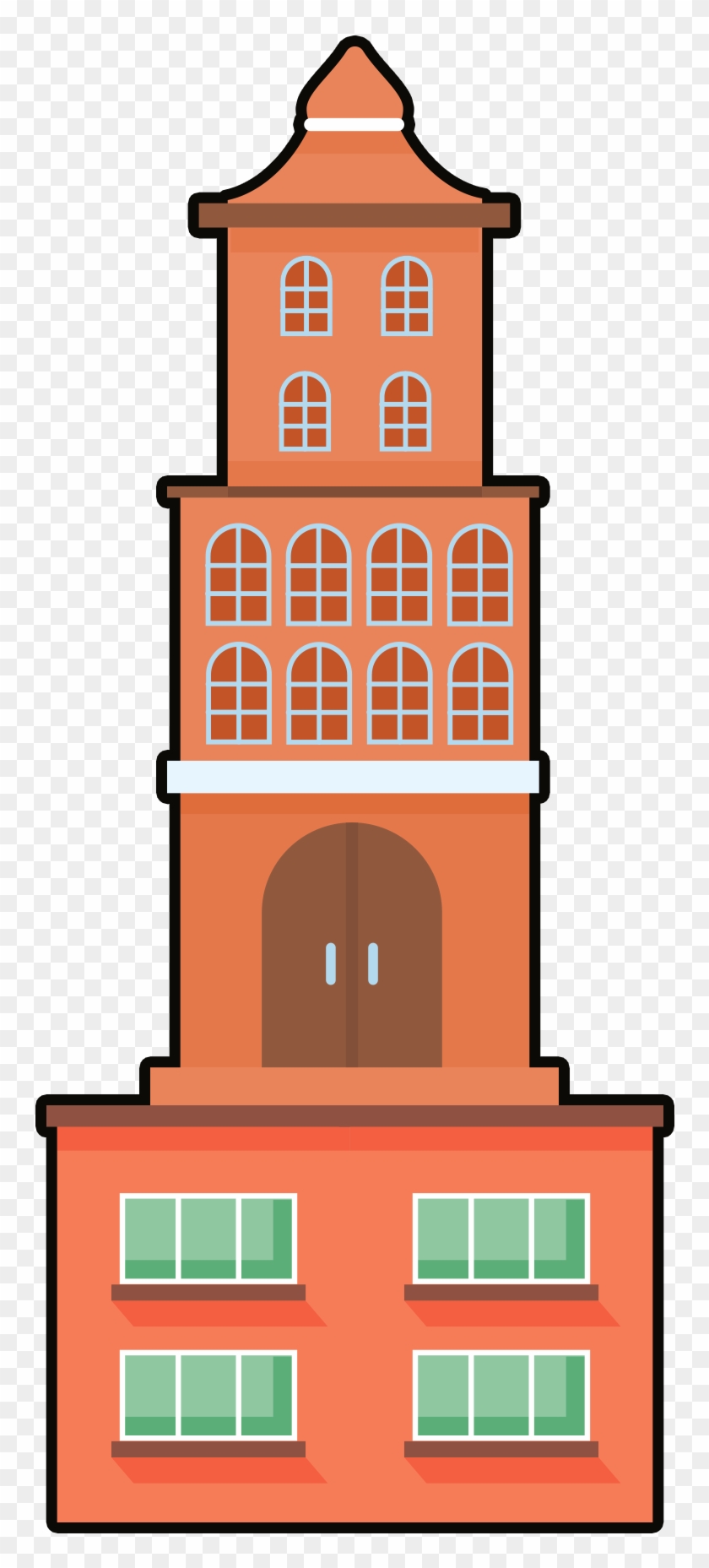 Hand Drawn Element Building Bell Tower Png And Psd Clipart