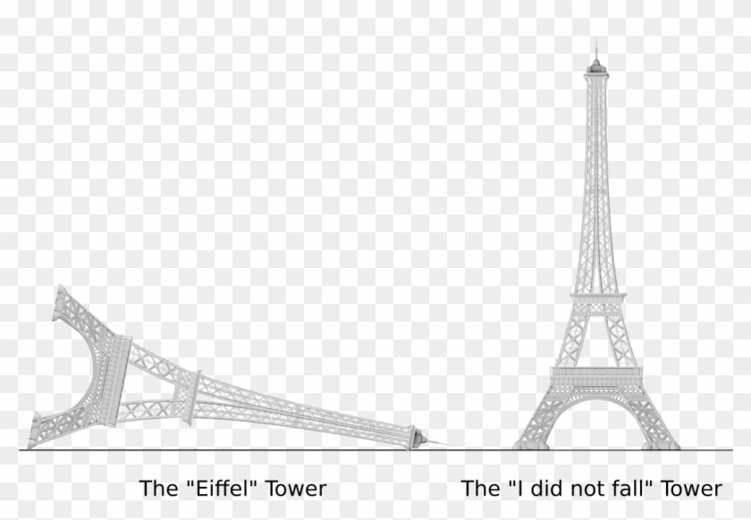 Eiffel Tower And I Did Not Fall Tower - Fell Tower Clipart #1091844