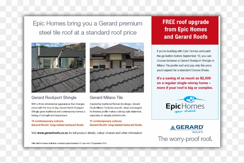 Free Roof Upgrade - Brochure Clipart