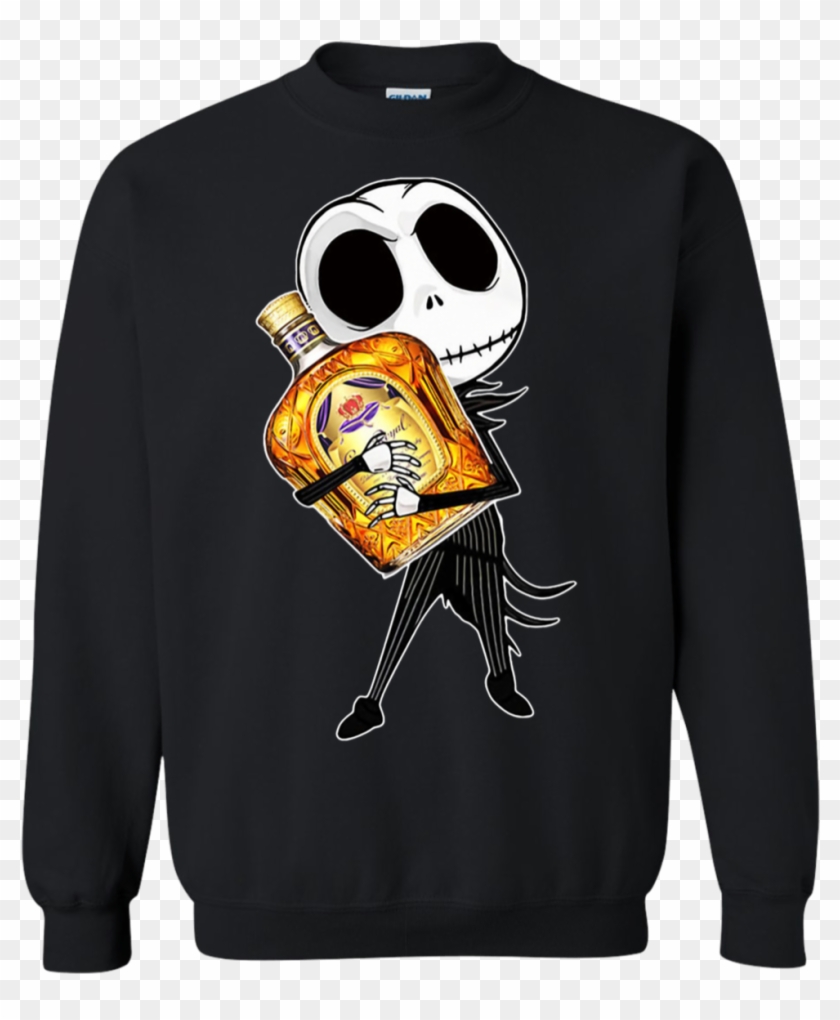 Jack Skellington Hug Crown Royal Sweatshirt - Todas Las Mujeres Son Iguales Pero Las Nacidas En Febrero Clipart #1092217