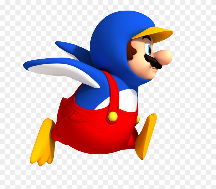 The World Of Mario Is A - New Super Mario Bros Wii Penguin Mario Clipart #1092433